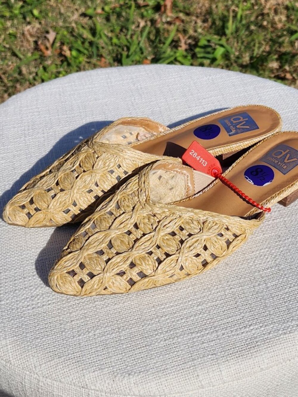 "DeeDee" Rafia Woven Pointed Mule Flats | Women's 8.5 - Picture 8 of 10